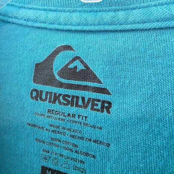 Quiksilver Blue Short Sleeve Tee Mens M - Picture 3 of 3